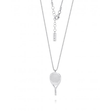 Women's silver padel X3 necklace  - 3