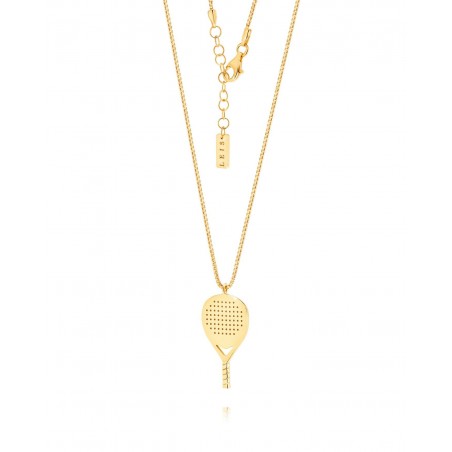 Women's gold gilded padel X3 necklace  - 3