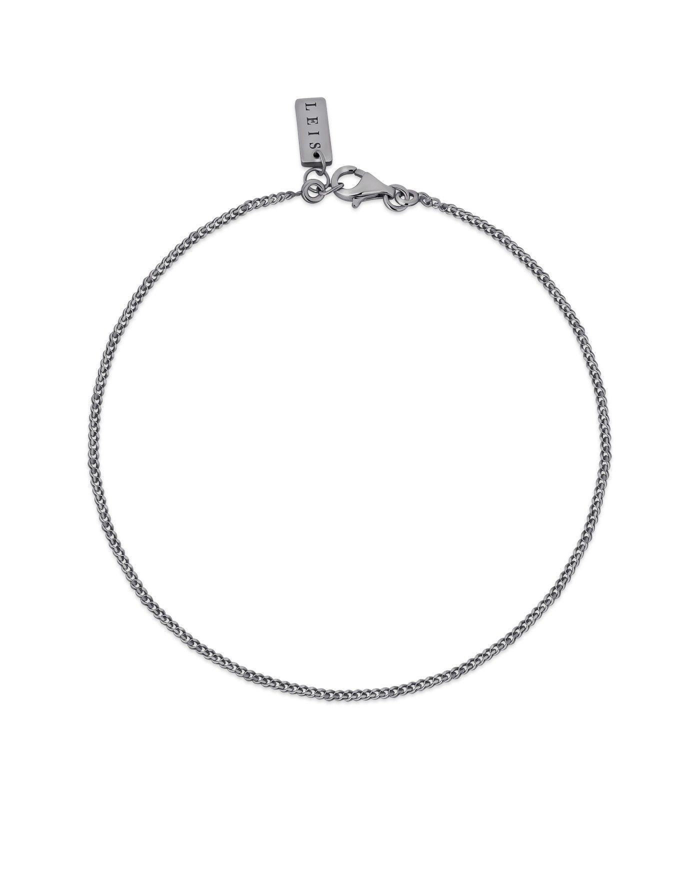 Dunkles Silber Herren Minimal Armband  - 2 Dunkles Silber Herren Minimal Armband  - 2