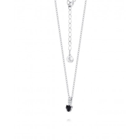 Collana Raffinata con cuore nero  - 2