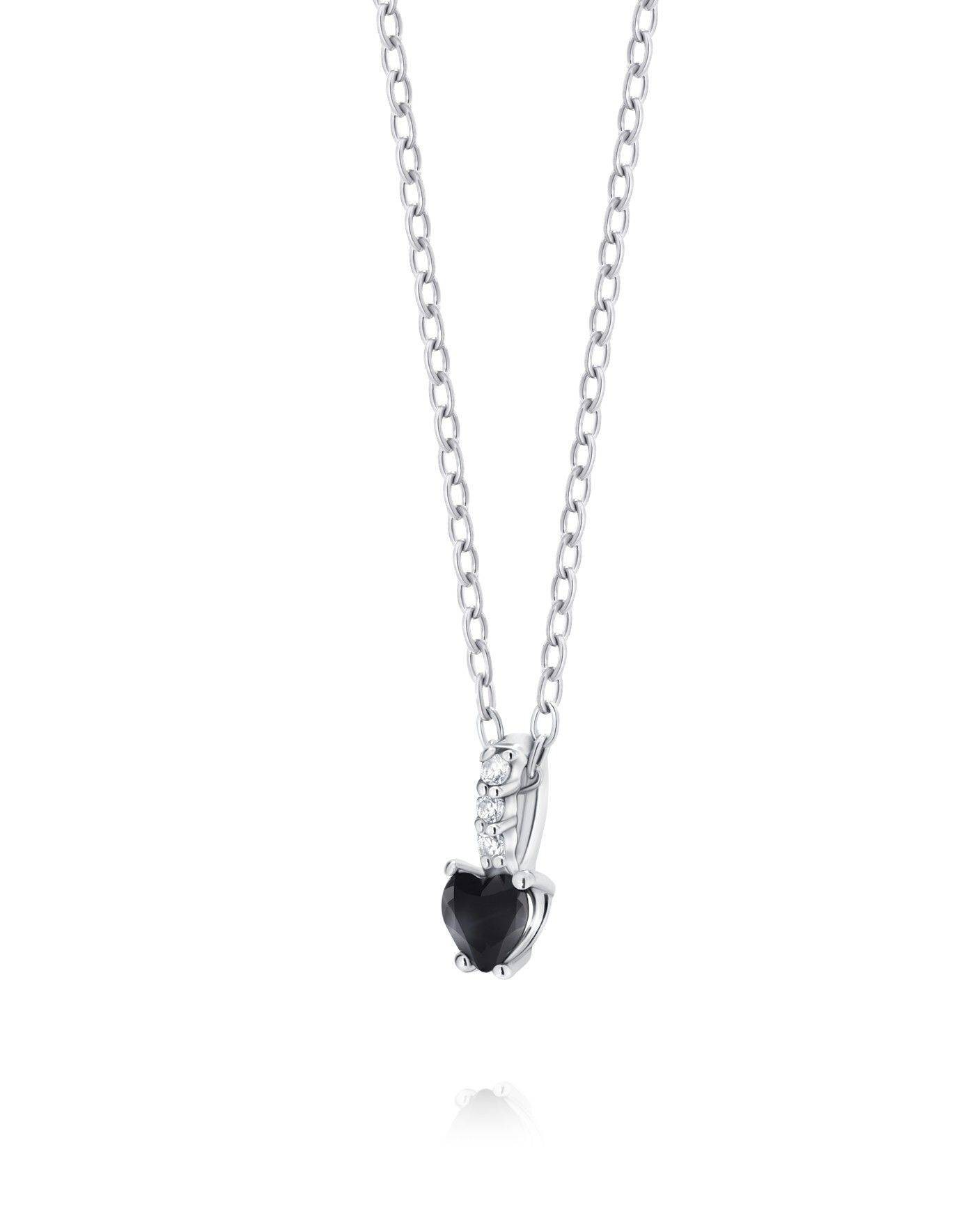 Necklace Raffinata with black heart  - 3