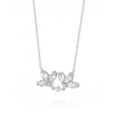 Collana Fiore con zirconi bianchi  - 3