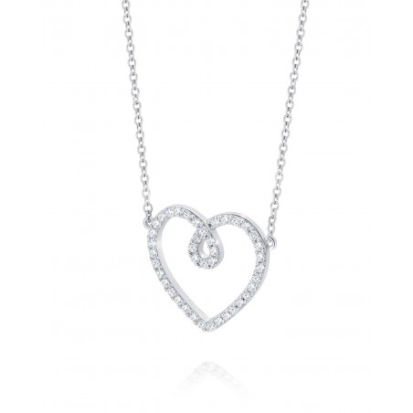 Necklace Eterna White Heart  - 3