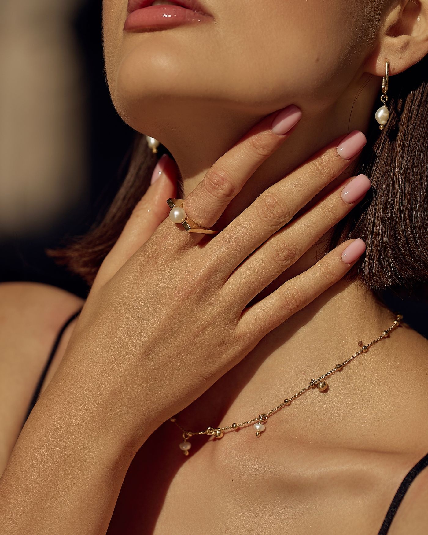 Vergoldete Anhänger-Ohrringe mit Fresh Water Naturperlen  - 4 Vergoldete Anhänger-Ohrringe mit Fresh Water Naturperlen  - 4