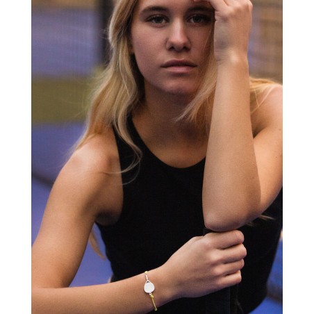Bransoletka Bandeja X3 z rodowanego srebra na nylonowym sznureczku unisex  - 1