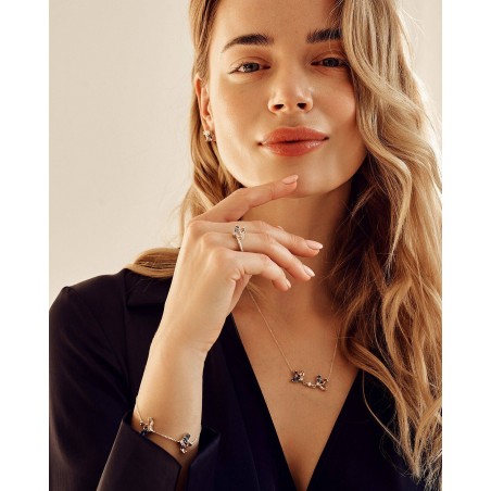 Bransoletka Kwiat Fiore z Rodolitem i Szafirem  - 1