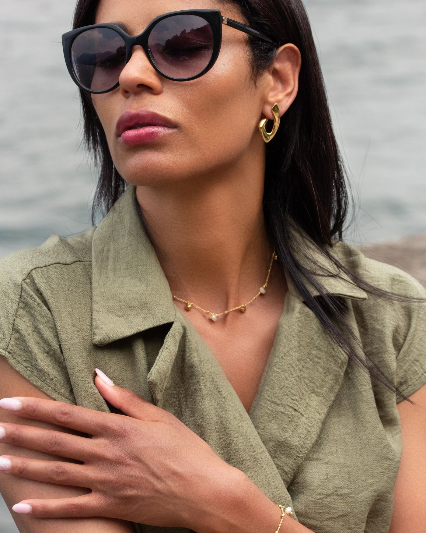 Electroforming Shape Earrings 18k gold-gilded  - 3