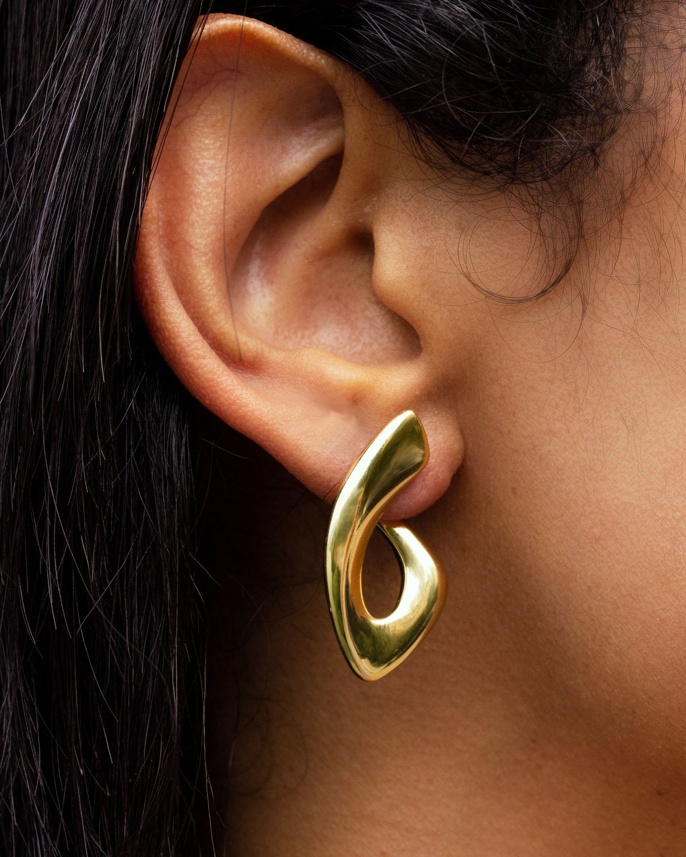 Electroforming Shape Earrings 18k gold-gilded  - 2