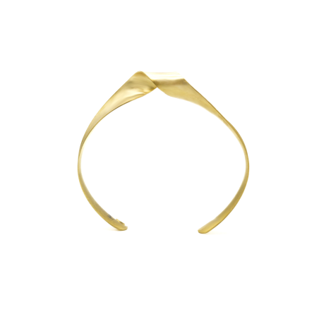 Satinato a mano bracciale Lumina doratura 18k  - 1