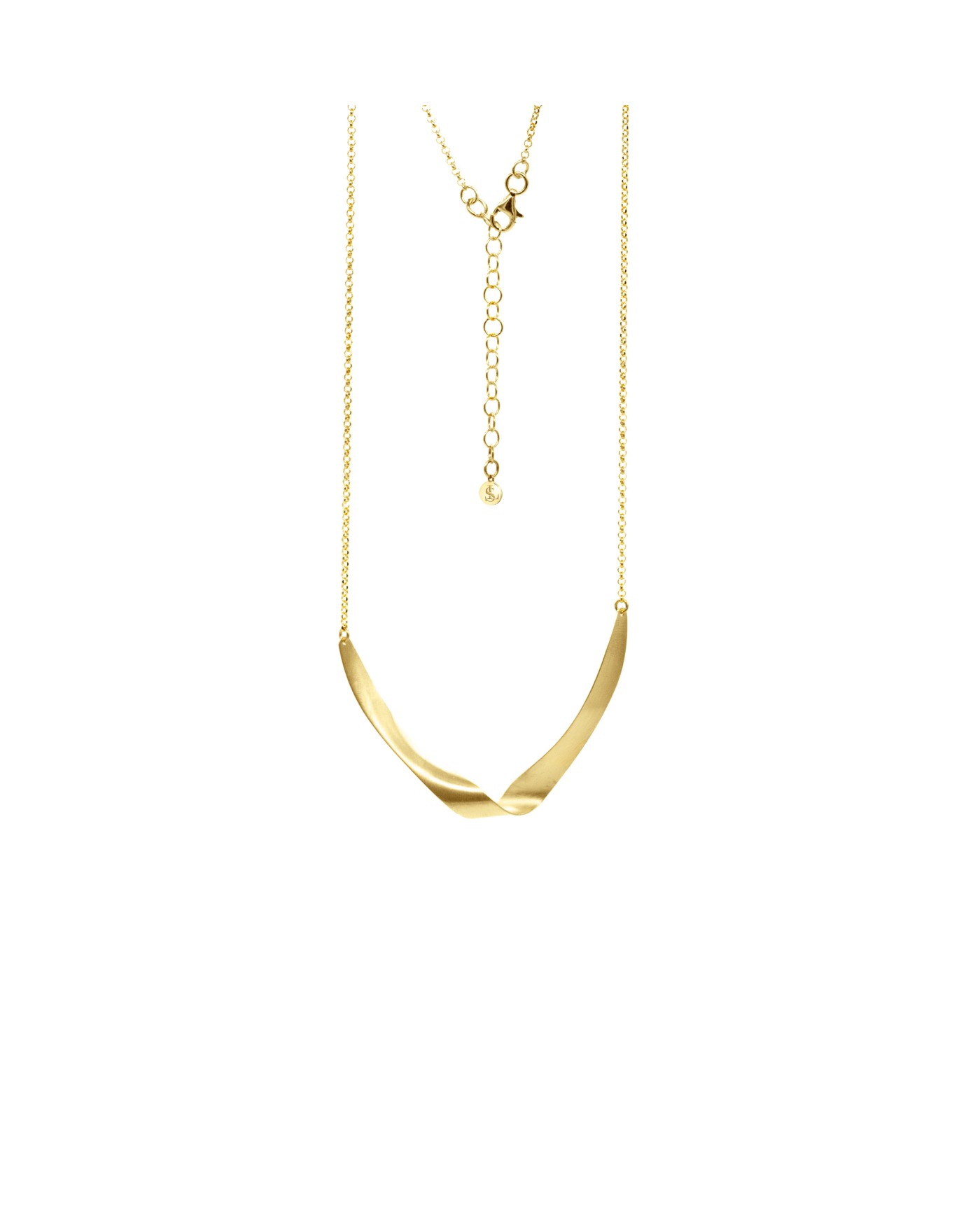 Satinata a mano collana Lumina doratura 18k  - 1