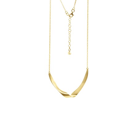 Satinata a mano collana Lumina doratura 18k  - 1