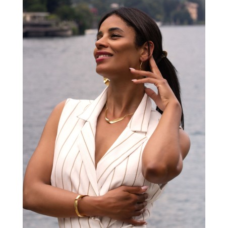 Satinata a mano collana Lumina doratura 18k  - 2