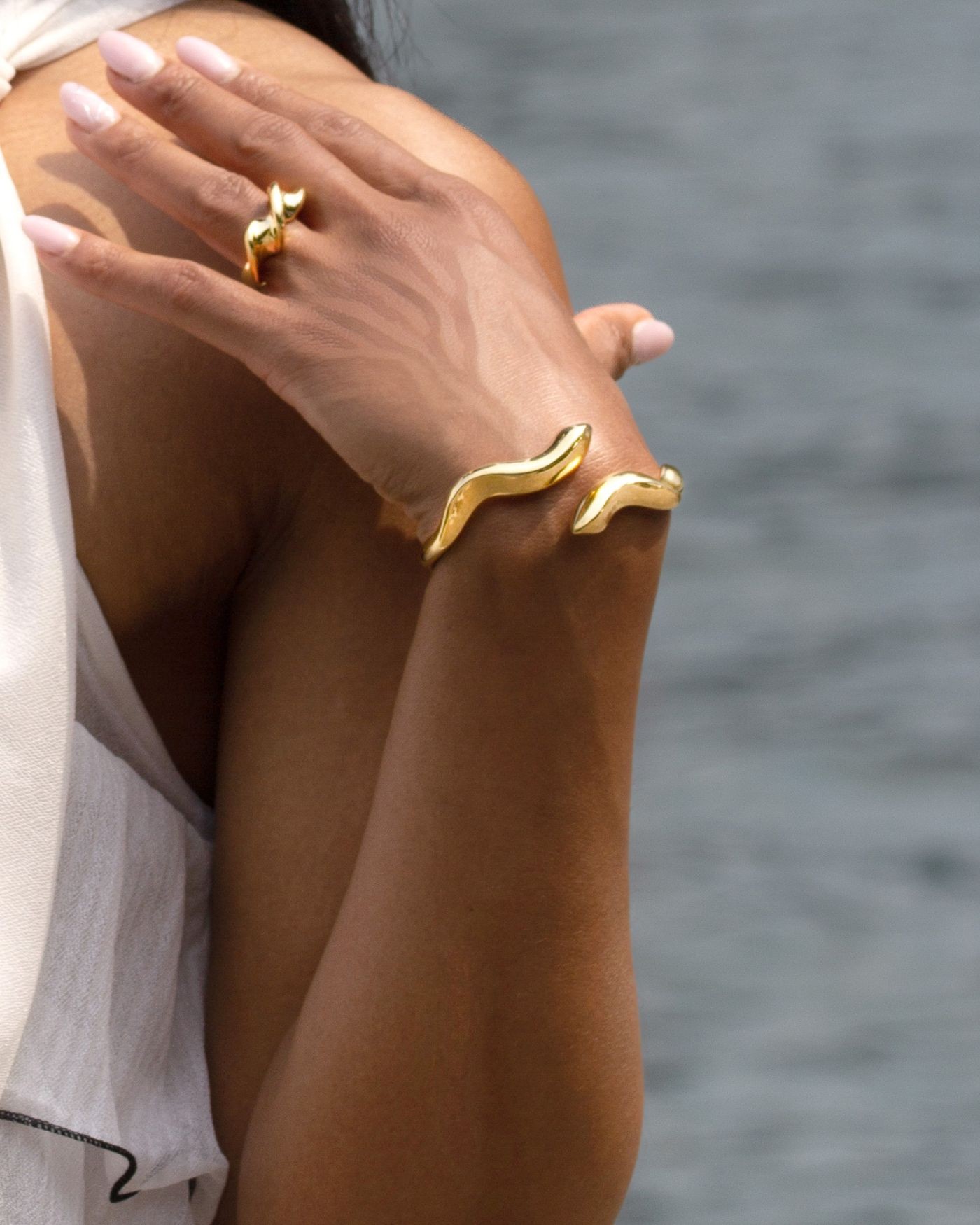 Electroformed 18K gold-gilded Onde Ring  - 3
