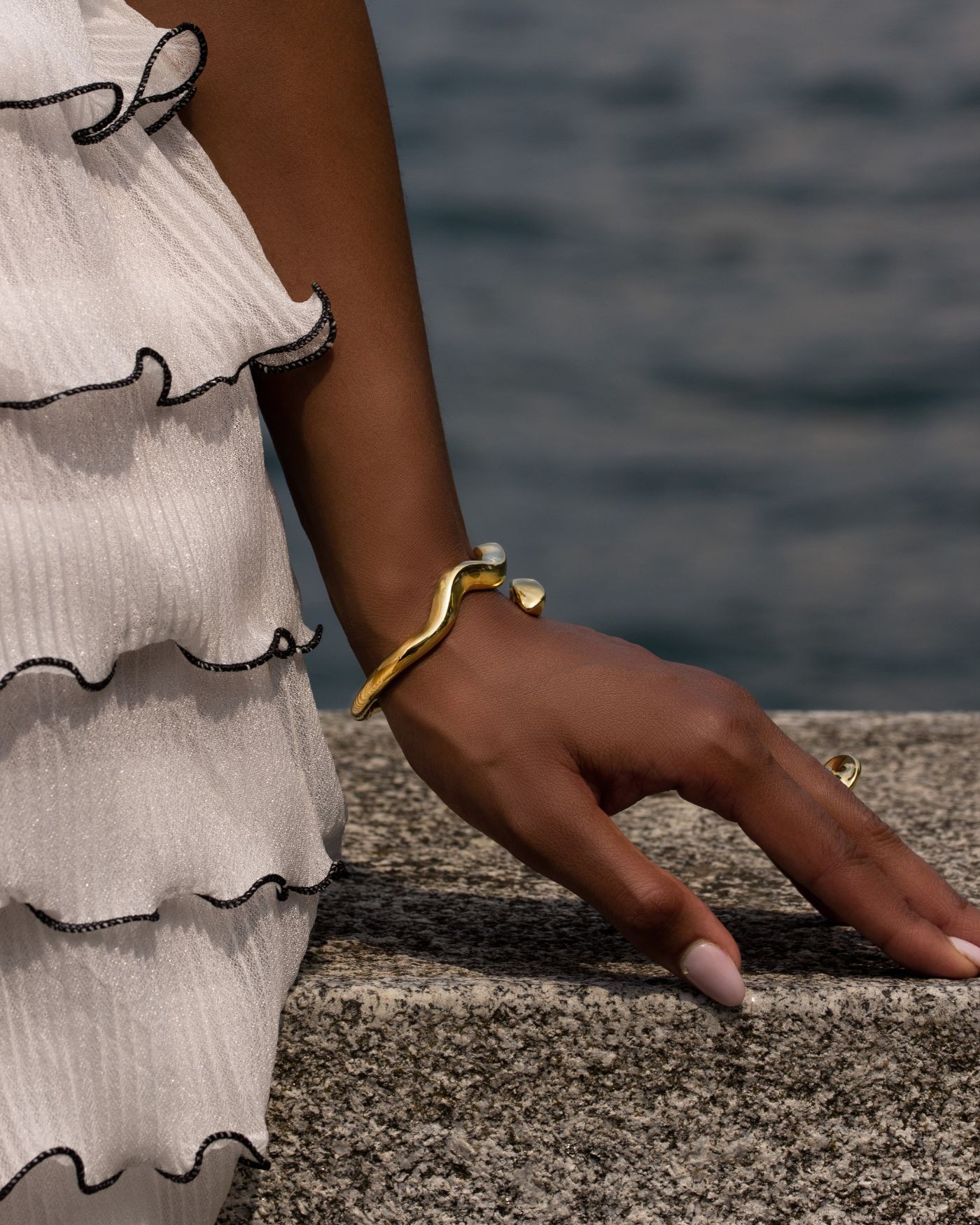 Bracciale Onde elettroformato doratura 18K  - 2