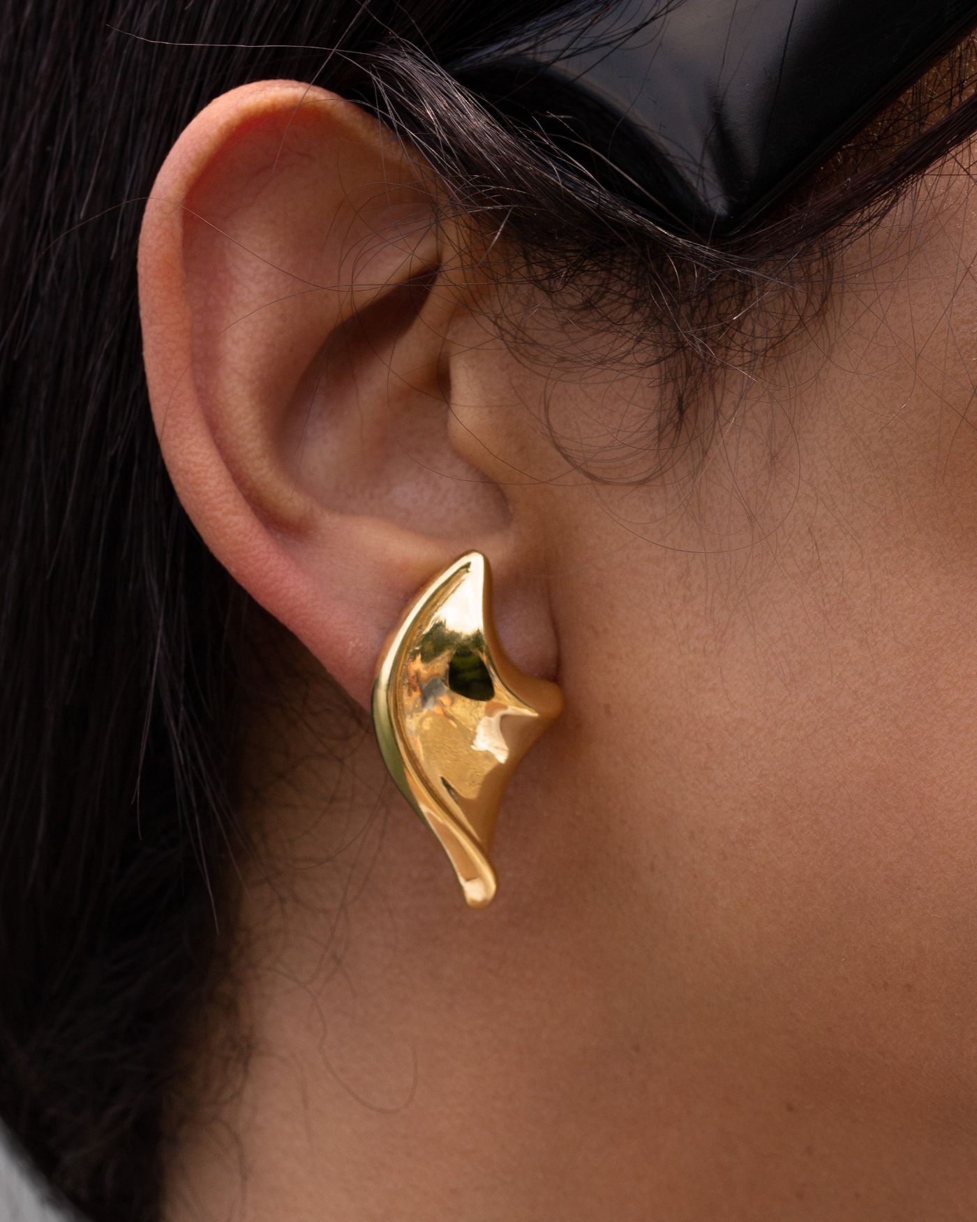 Electroformed 18K gold-gilded Onde Earrings  - 2