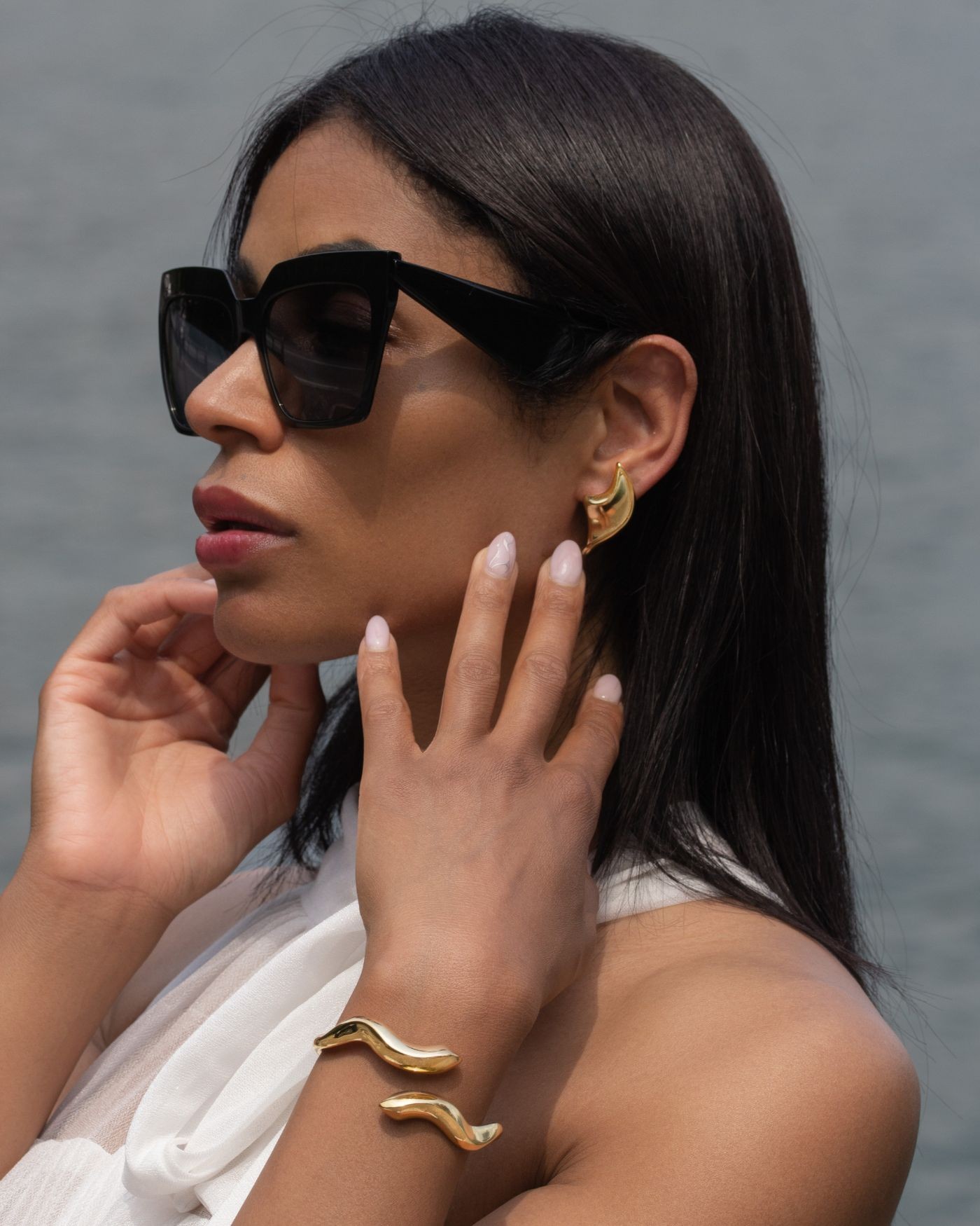 Electroformed 18K gold-gilded Onde Earrings  - 3