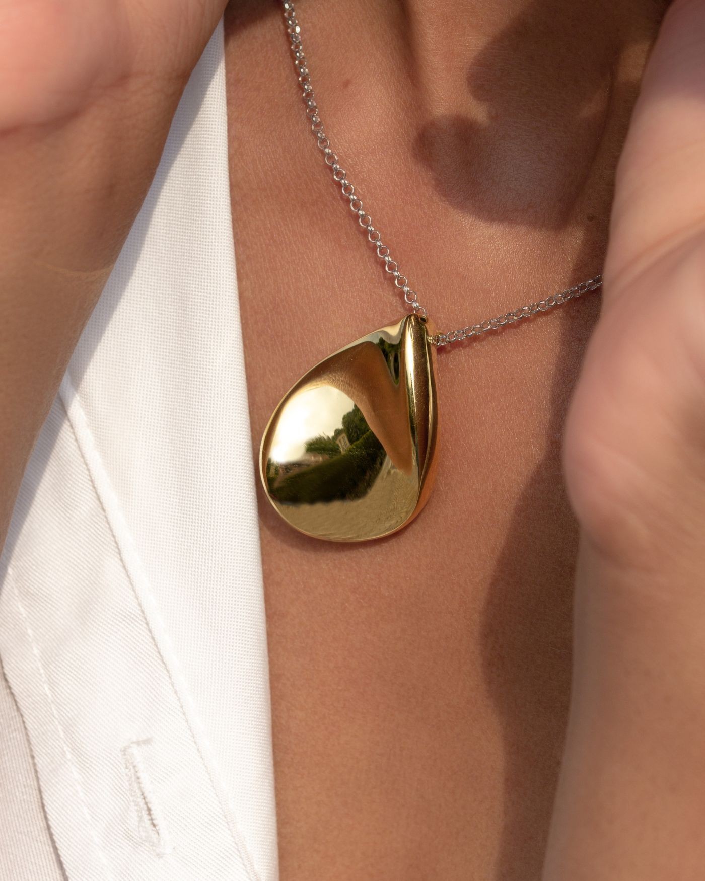 Collana elettroformata Pura Bicolor rodiatura e doratura 18K  - 3