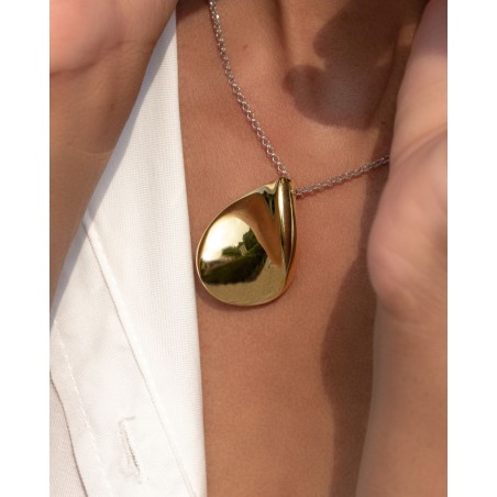 Electroformed rhodium-plated and 18K gold-gilded Pura Necklace  - 3