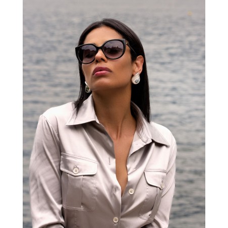 Electroformed rhodium-plated Pura Earrings  - 2