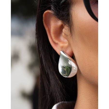 Electroformed rhodium-plated Pura Earrings  - 3