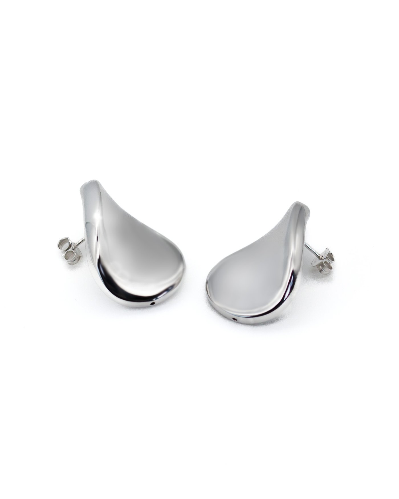 Electroformed rhodium-plated Pura Earrings  - 1