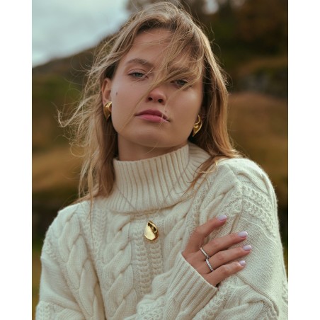 Electroformed rhodium-plated and 18K gold-gilded Pura Necklace  - 1