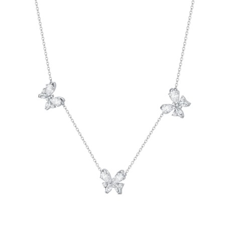 Collana Farfalla con zirconi bianchi  - 2