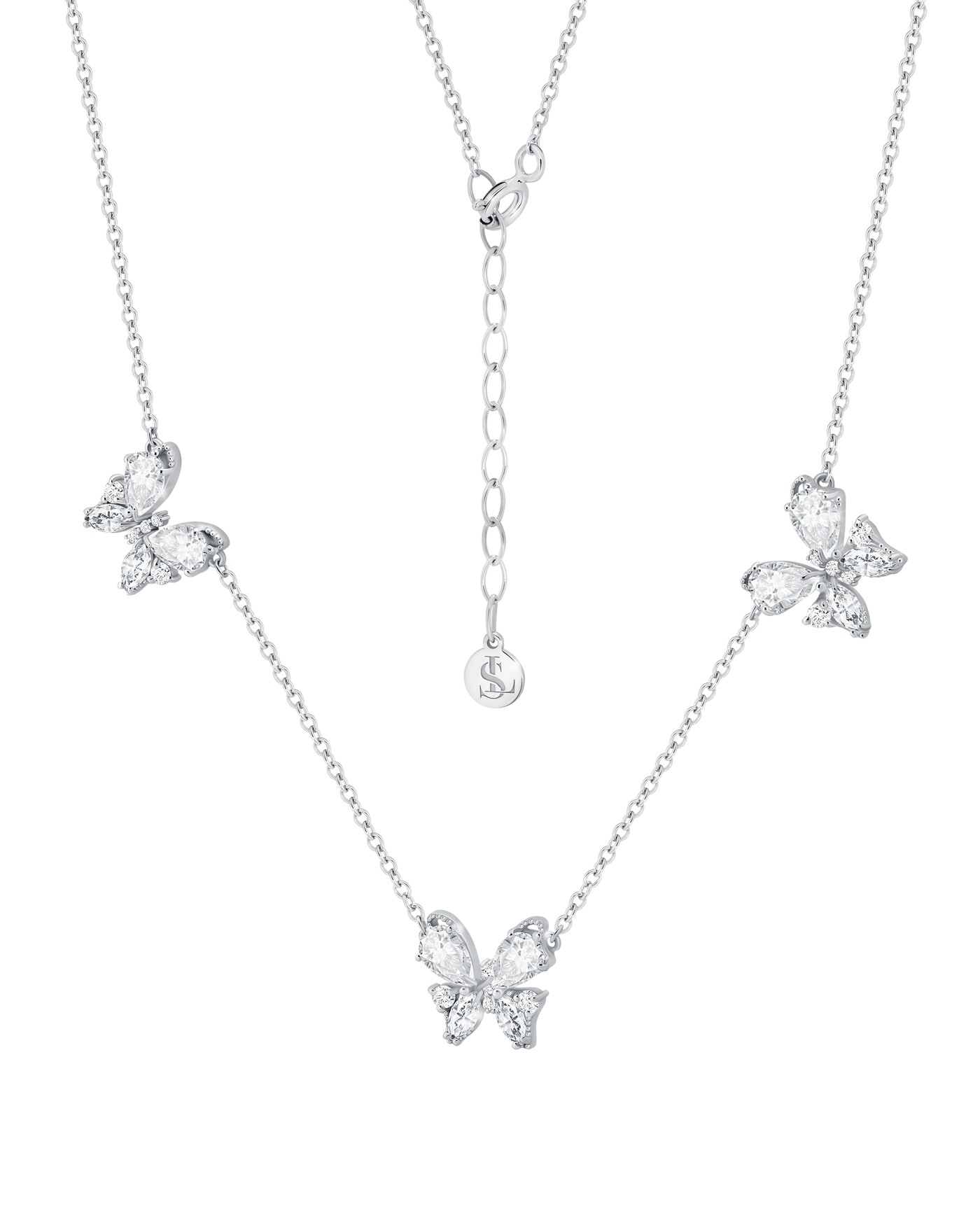Collana Farfalla con zirconi bianchi  - 2
