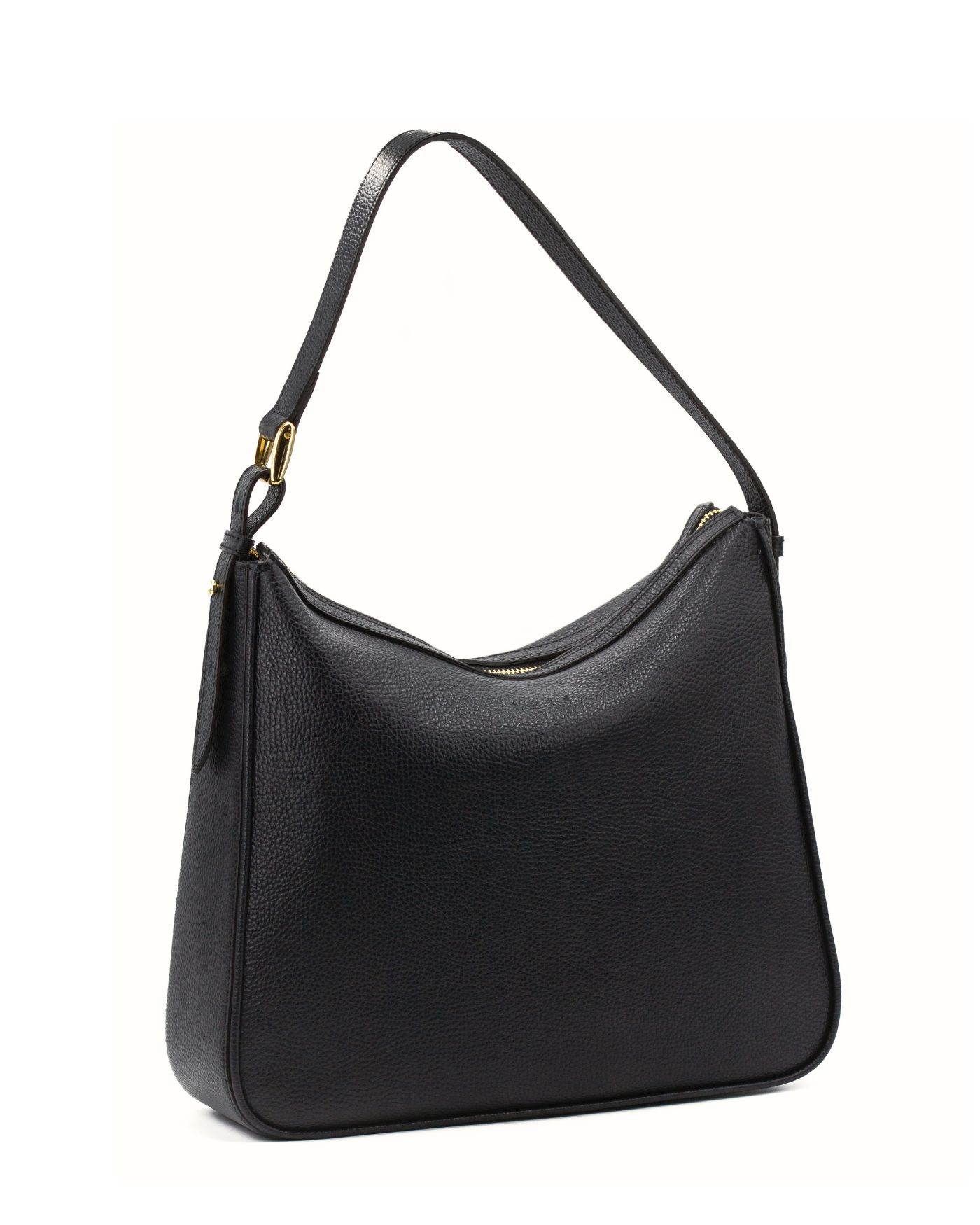 Shopper nera bag in Italian leather  - 2