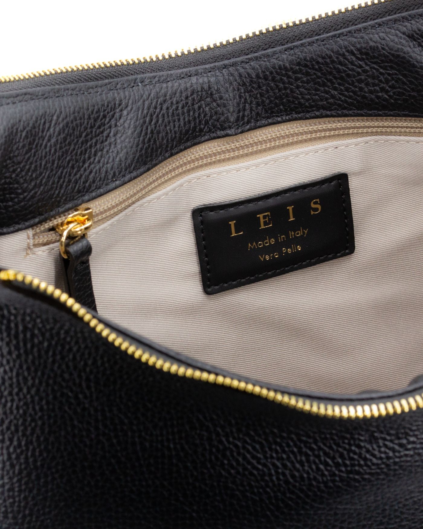 Shopper nera bag in Italian leather  - 5