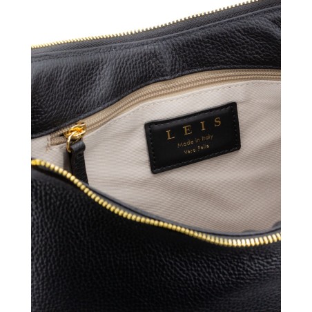 Shopper nera bag in Italian leather  - 5