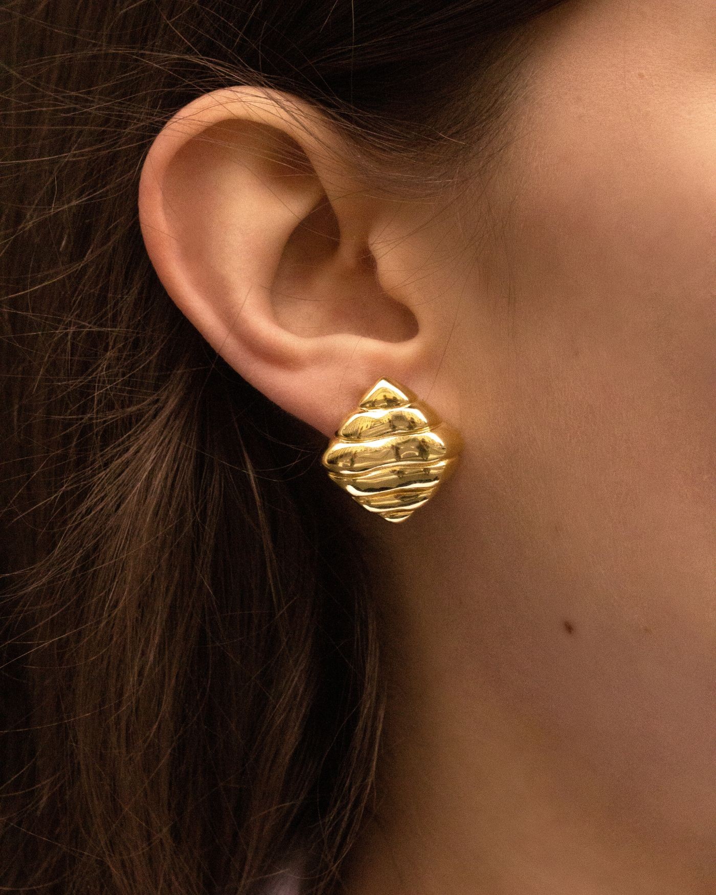 Orecchini Sahara doratura in oro giallo 18k  - 2