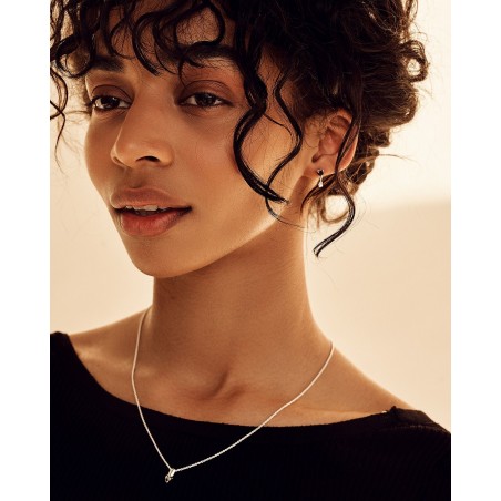 Orecchini pendenti Raffinata con cuore nero  - 1