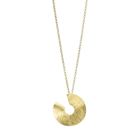 Collana Luna satinata a mano doratura 18k  - 2