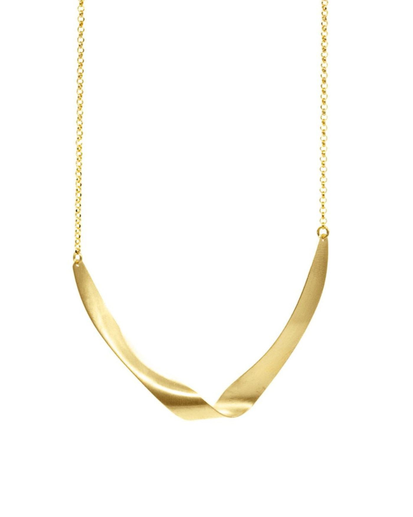 Satinata a mano collana Lumina doratura 18k  - 3