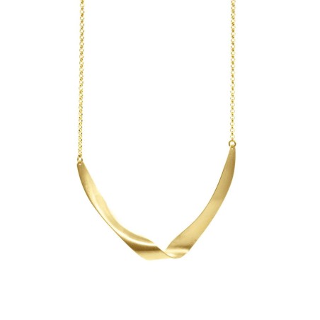 Satinata a mano collana Lumina doratura 18k  - 3