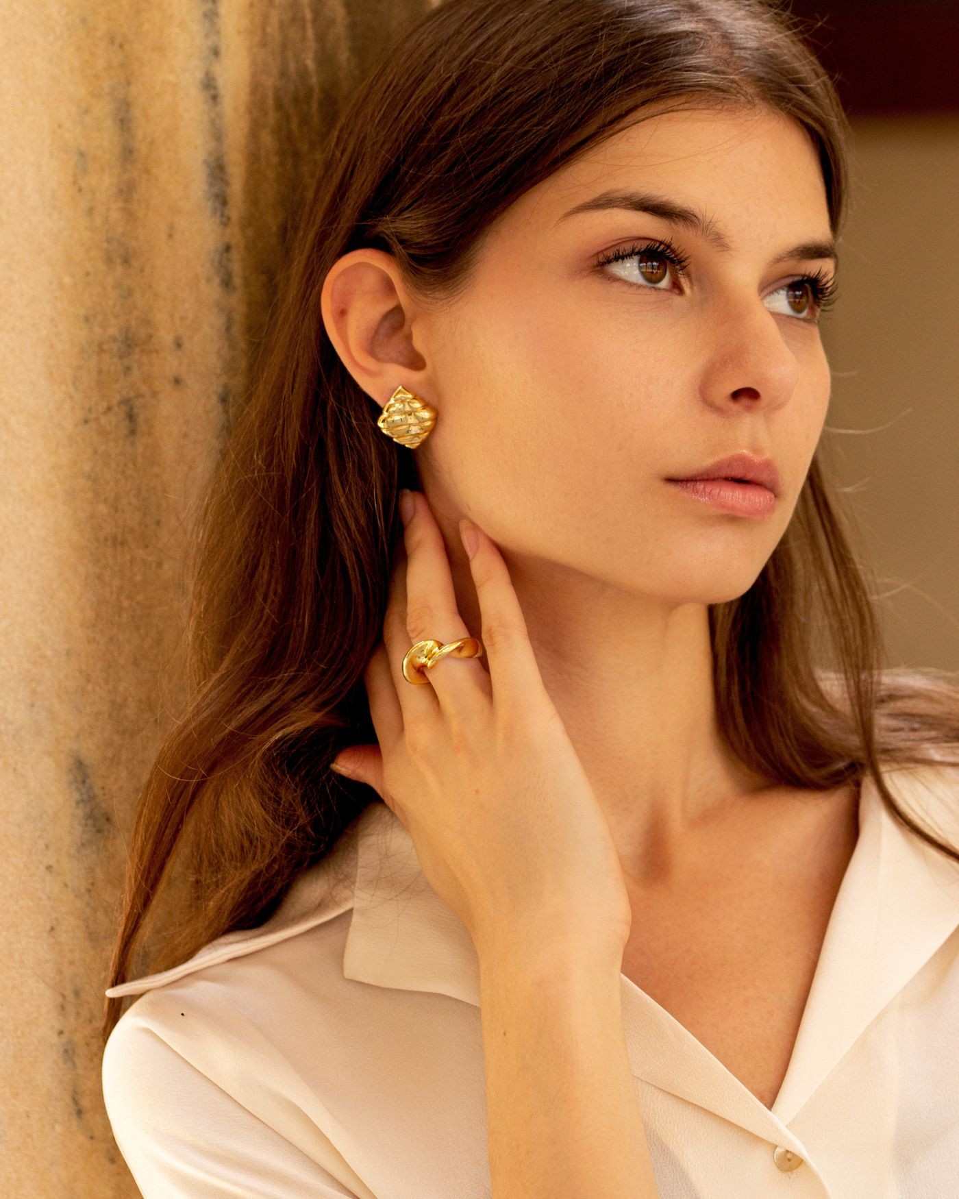 Anello Onde elettroformato doratura 18K  - 5