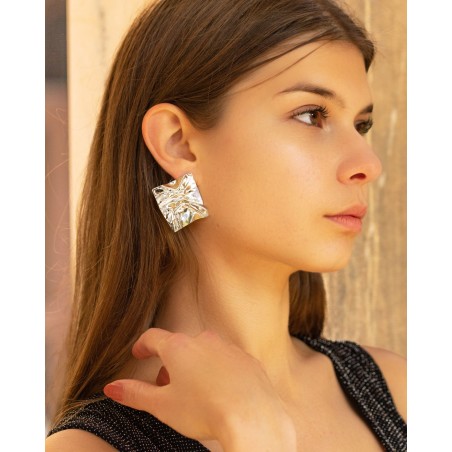 Oasi earrings rhodium-plated  - 1