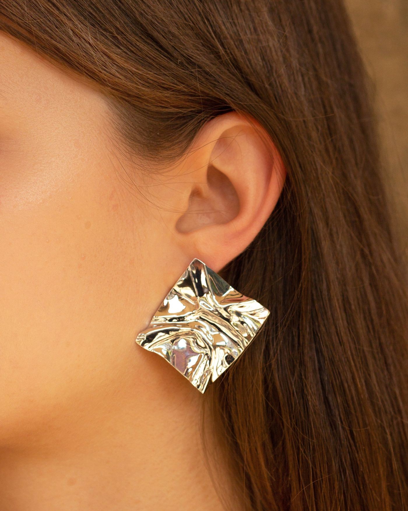 Oasi earrings rhodium-plated  - 2