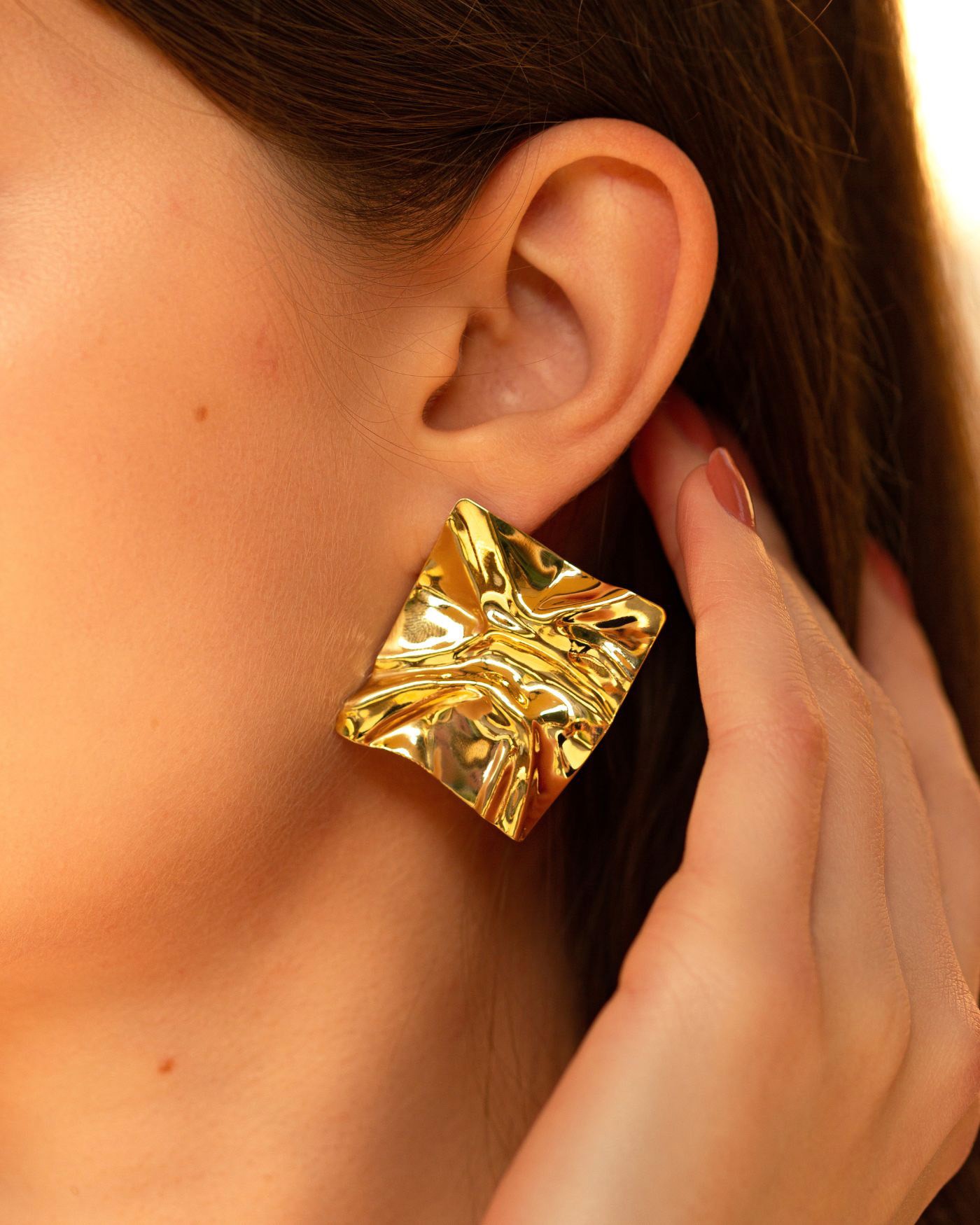 Oasi earrings 18k gold-gilded  - 2