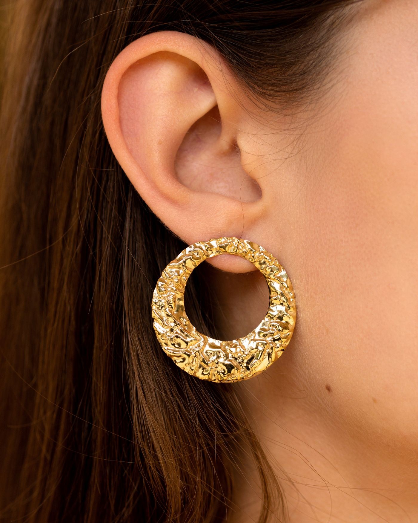 Aurora earrings 18k gold-gilded  - 3