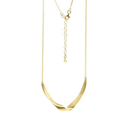 18 Karat vergoldete, handsatinierte Lumina-Halskette  - 2