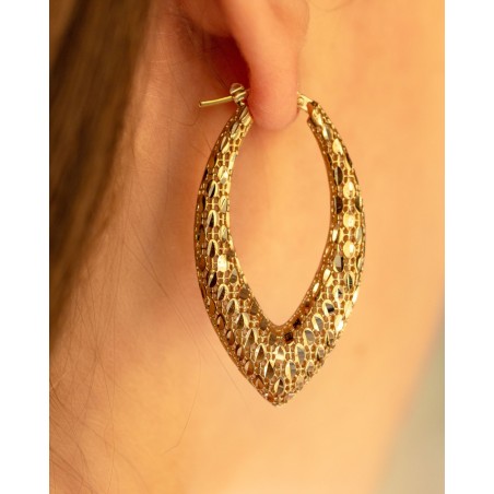 Flos-Ohrringe 18k vergoldete  - 1