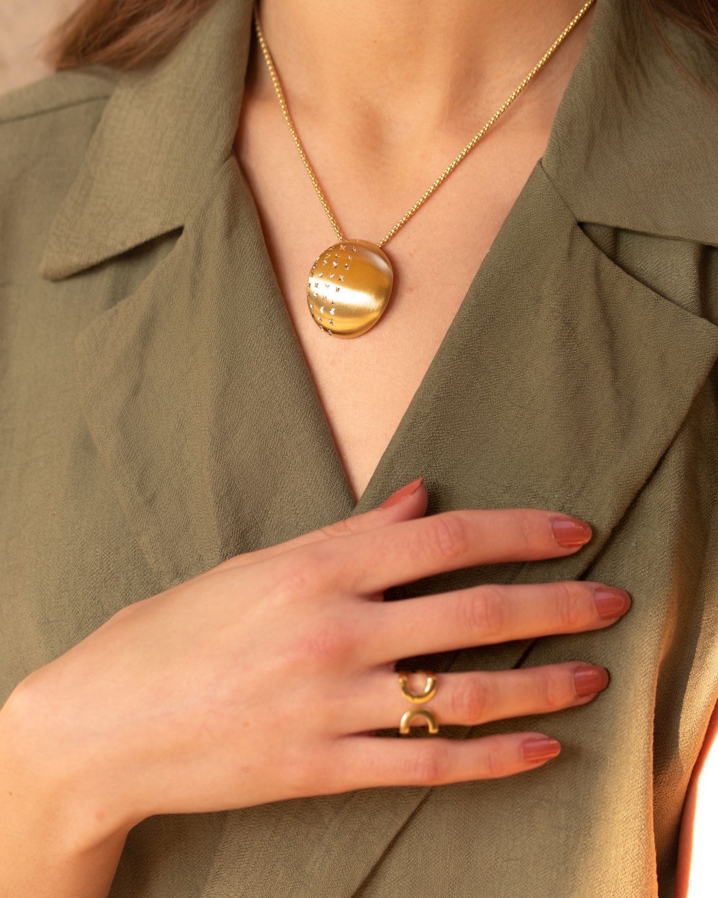 Stellare necklace 18k gold-gilded  - 4