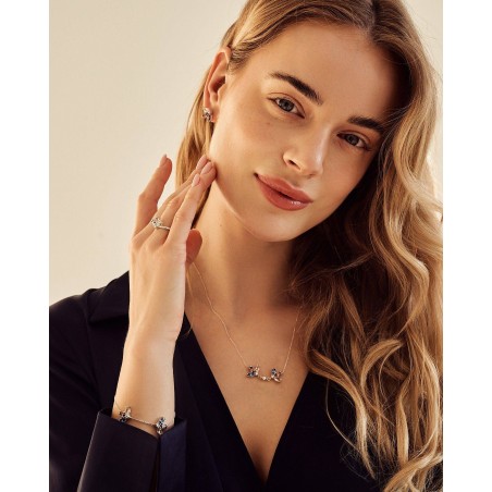 Naszyjnik Kwiat Fiore z Rodolitem i Szafirem  - 1