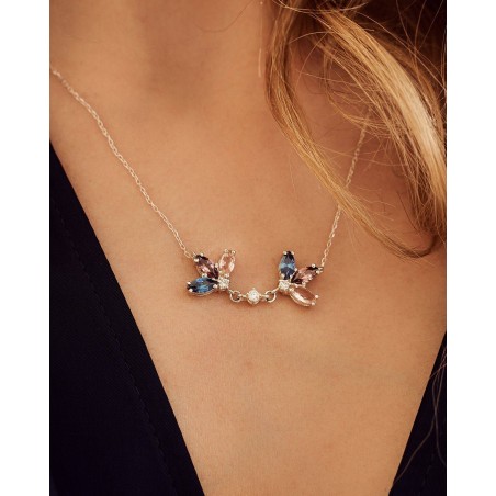 Collana Fiore con Rhodolite e Zaffiro  - 4