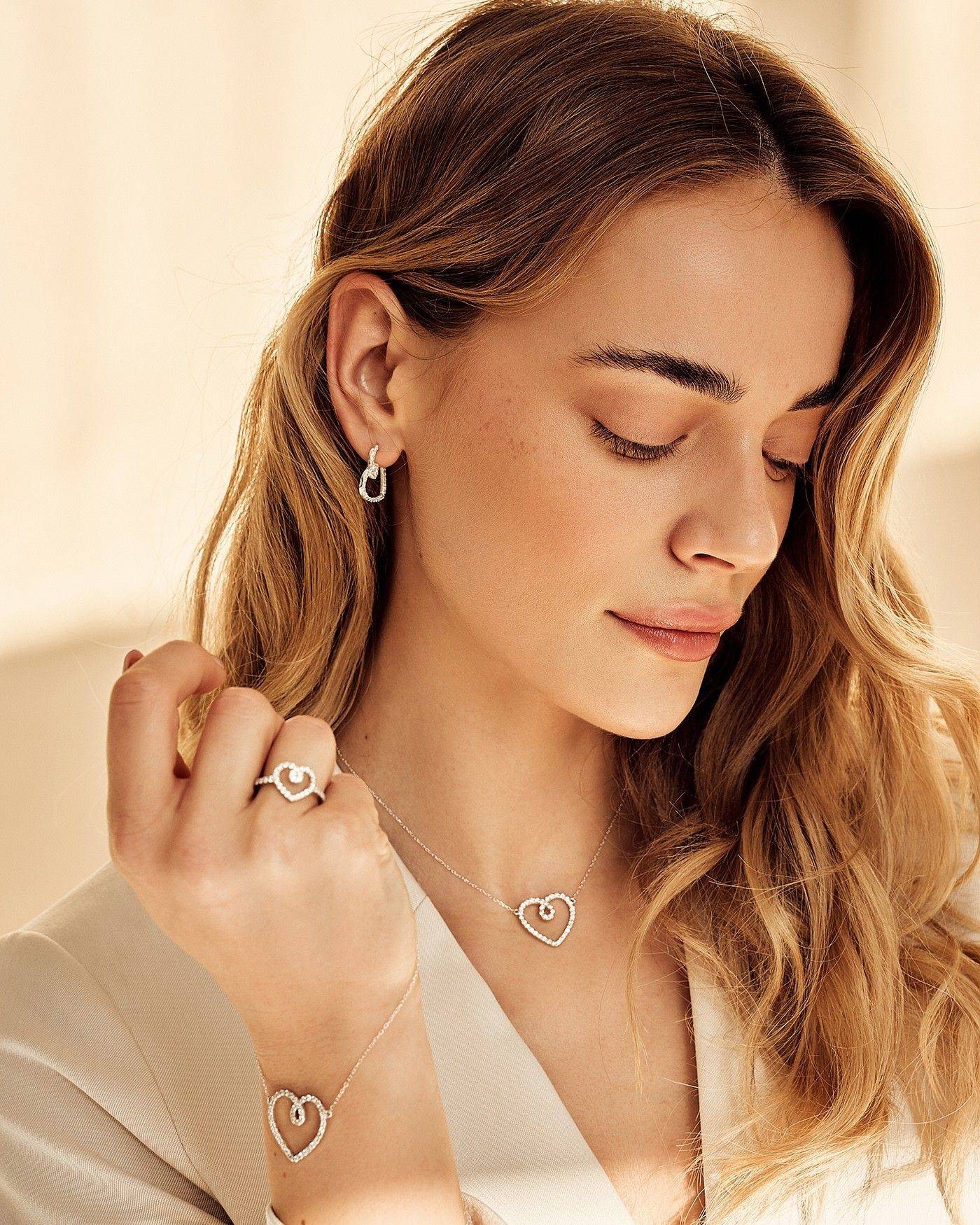 White heart bracelet Eterna  - 4