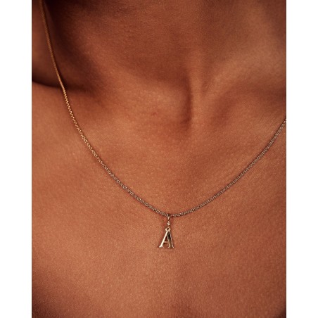 Necklace Alfabeto with white zirconia  - 2