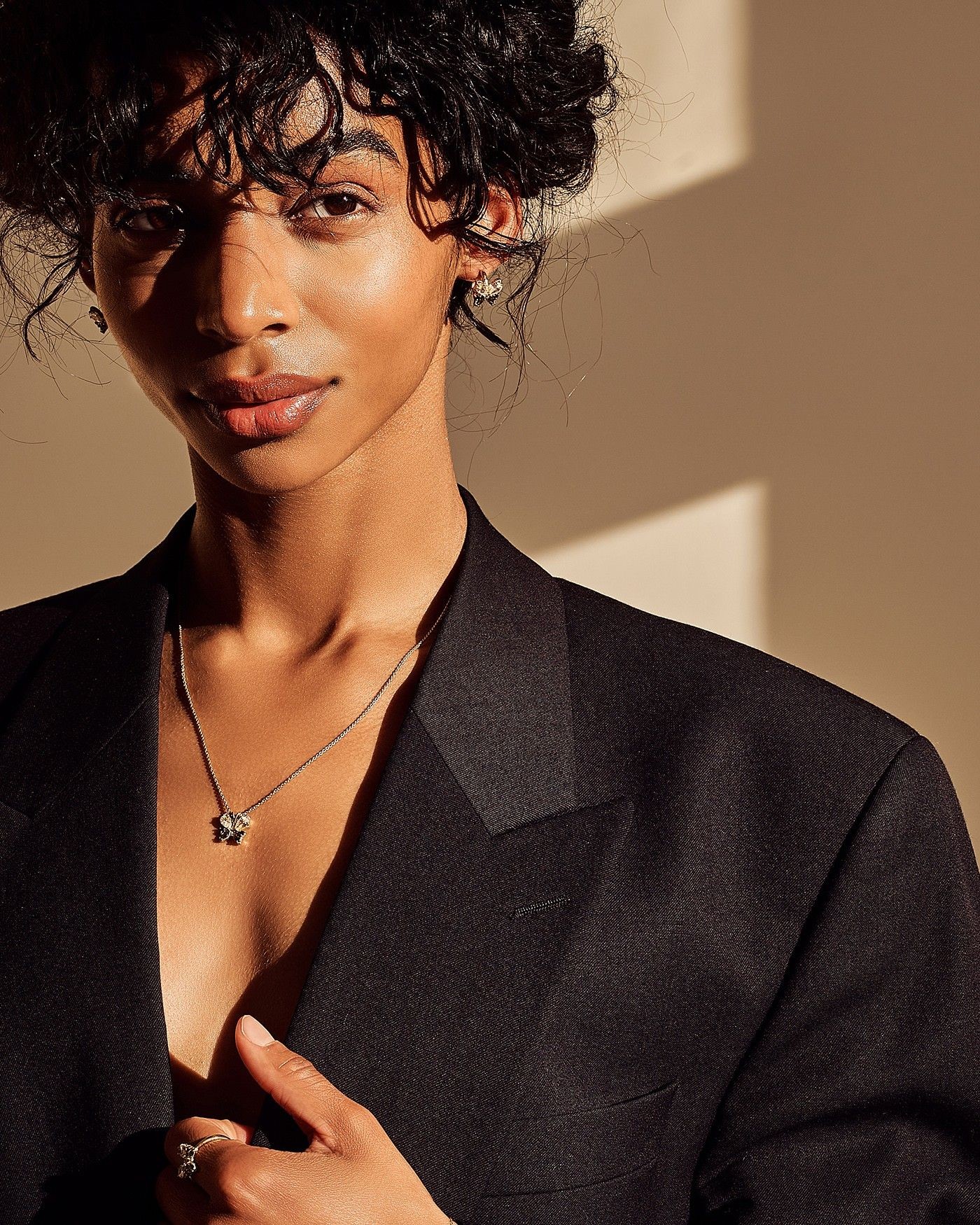 Collana Farfalla con zirconi neri e oliva  - 4