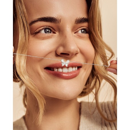 Bracciale Farfalla con zirconi bianchi  - 1